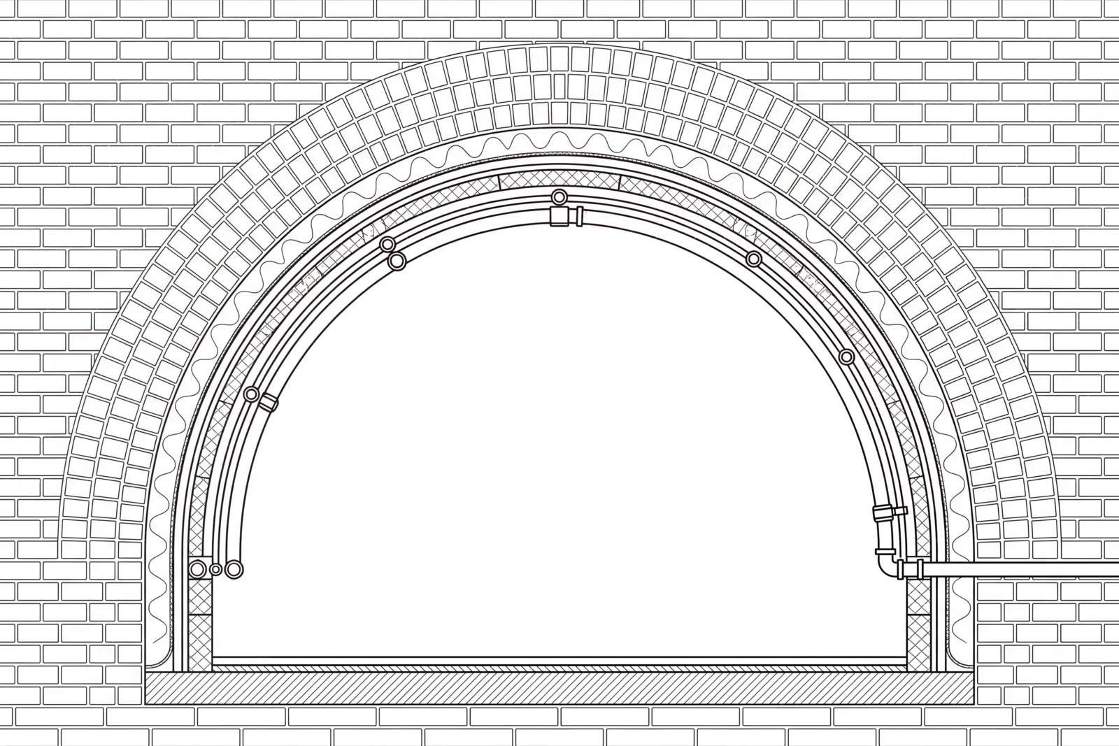 Railway arch fit-out costs cross-section