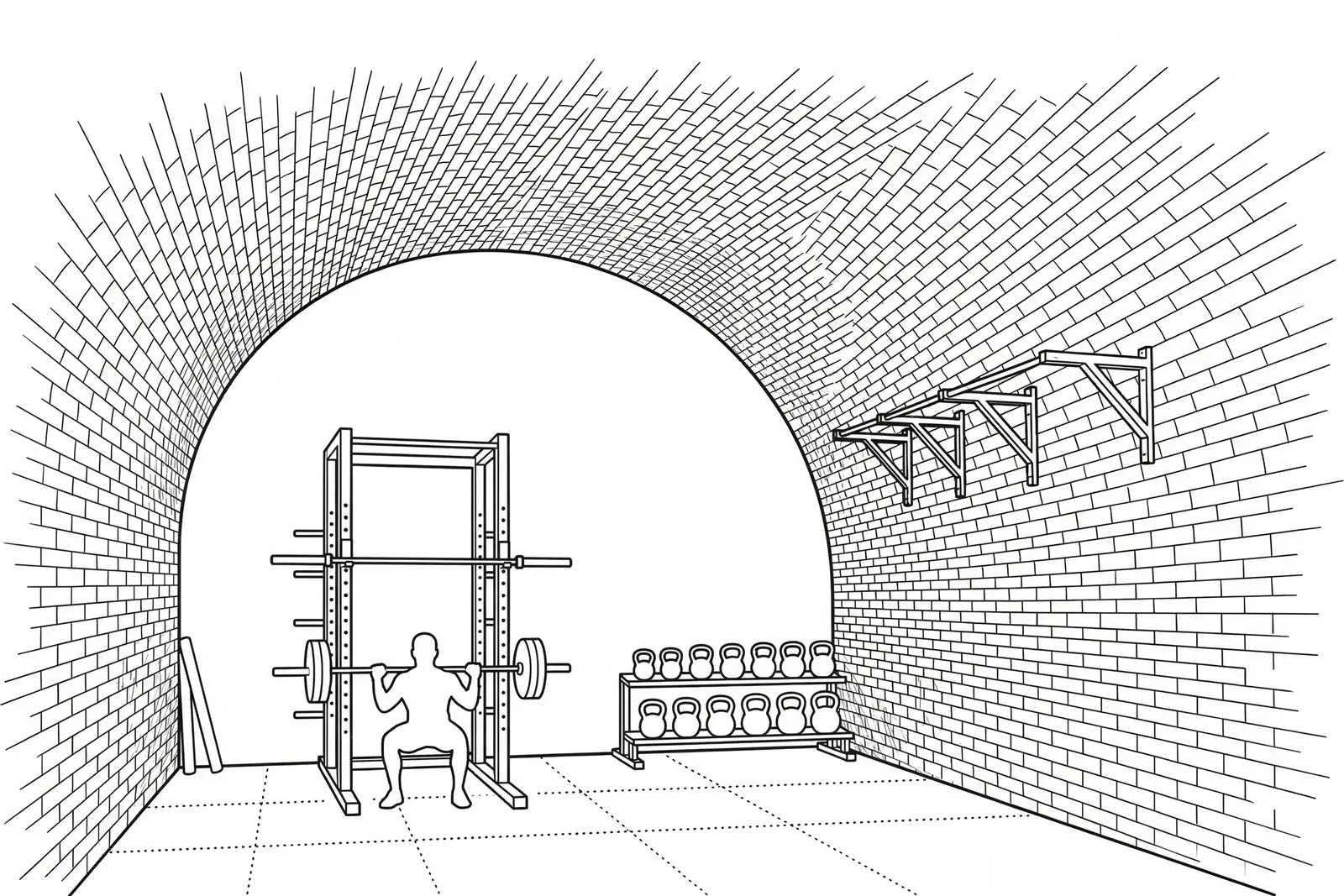 Gym and fitness studio inside a railway arch